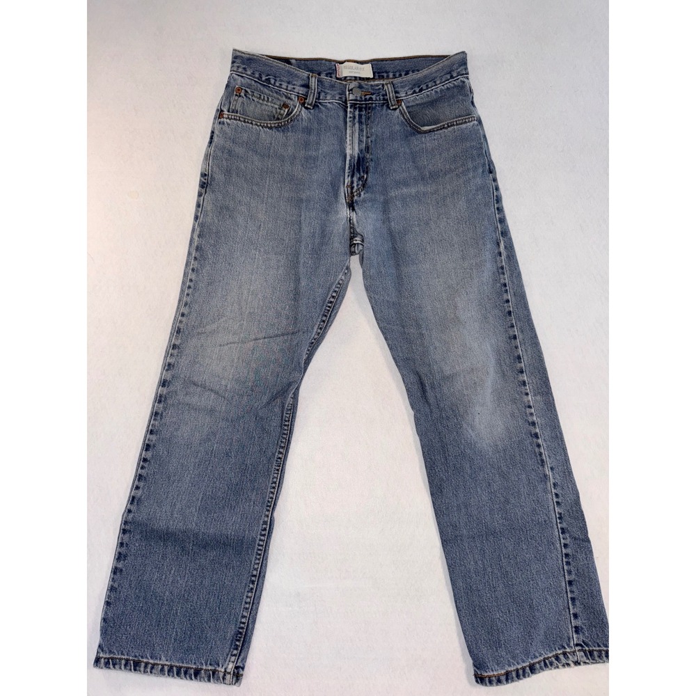 Levis‎ 505 Regular Fit Mens Jeans Medium Wash Blue Straight Leg Denim 34x30